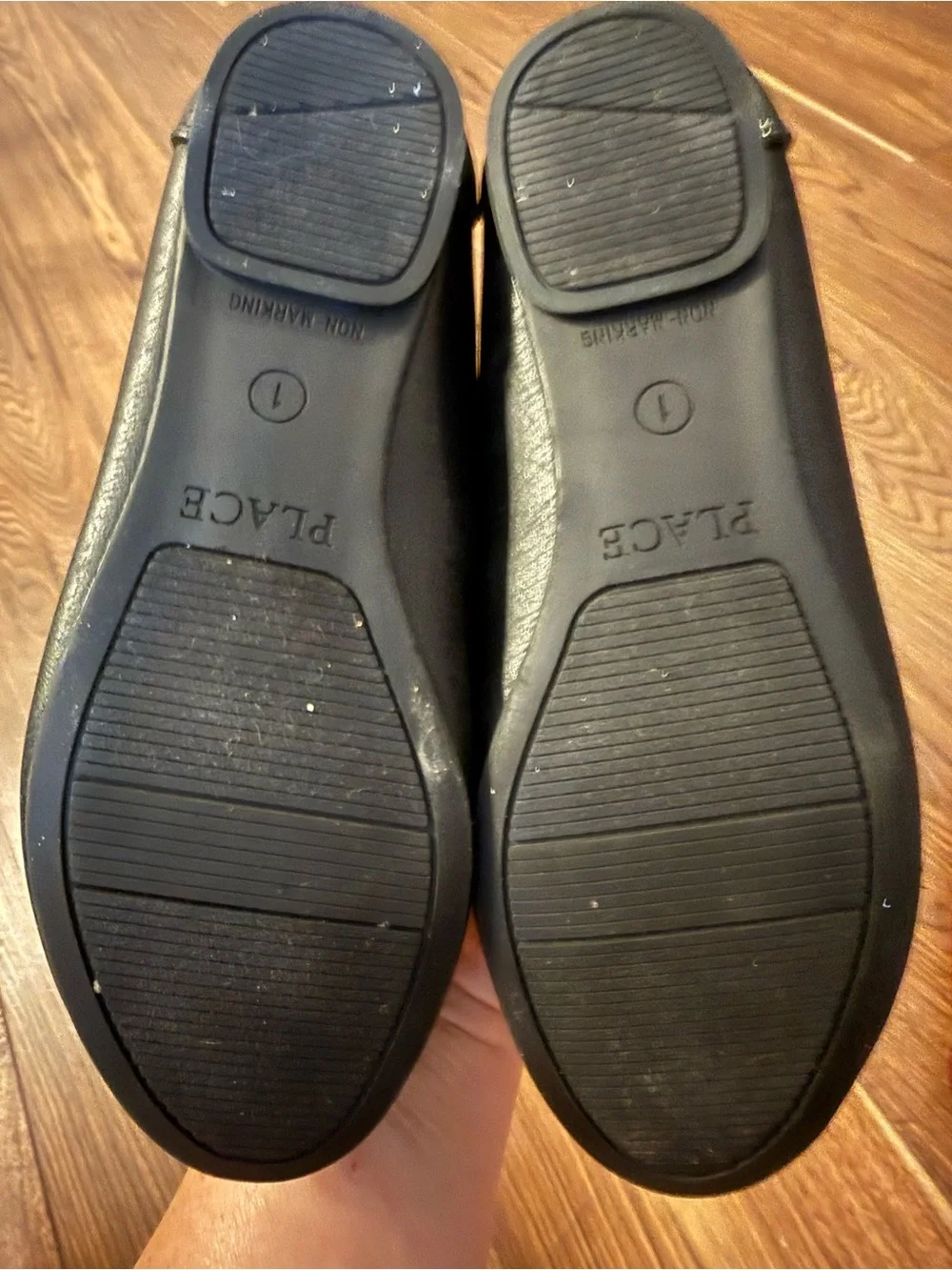 The Children's Place Black Girls Strappy Ballet Flats